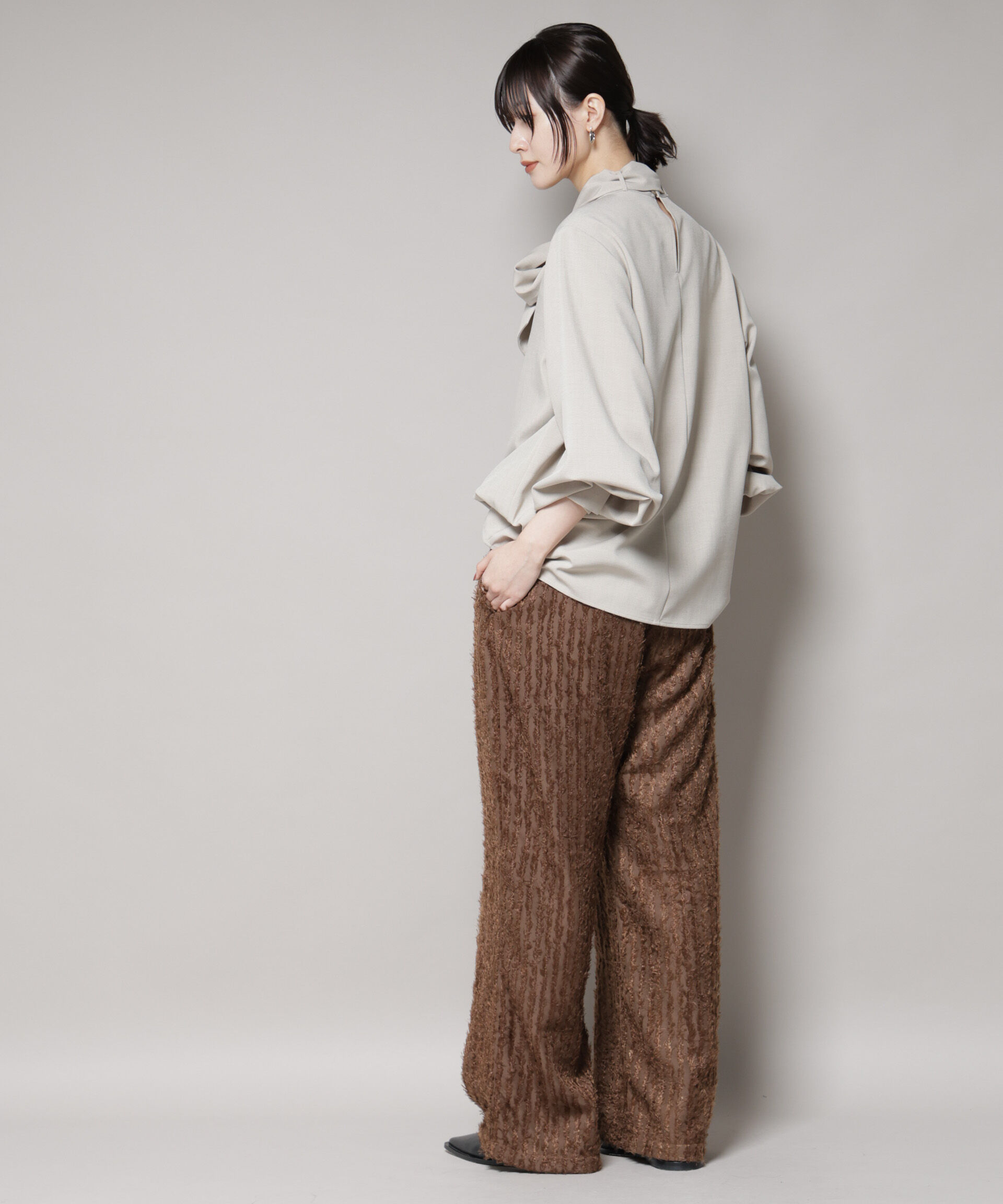 nano･universe「ボータイ取り外し可能2wayブラウス」|シャツ・ブラウス|