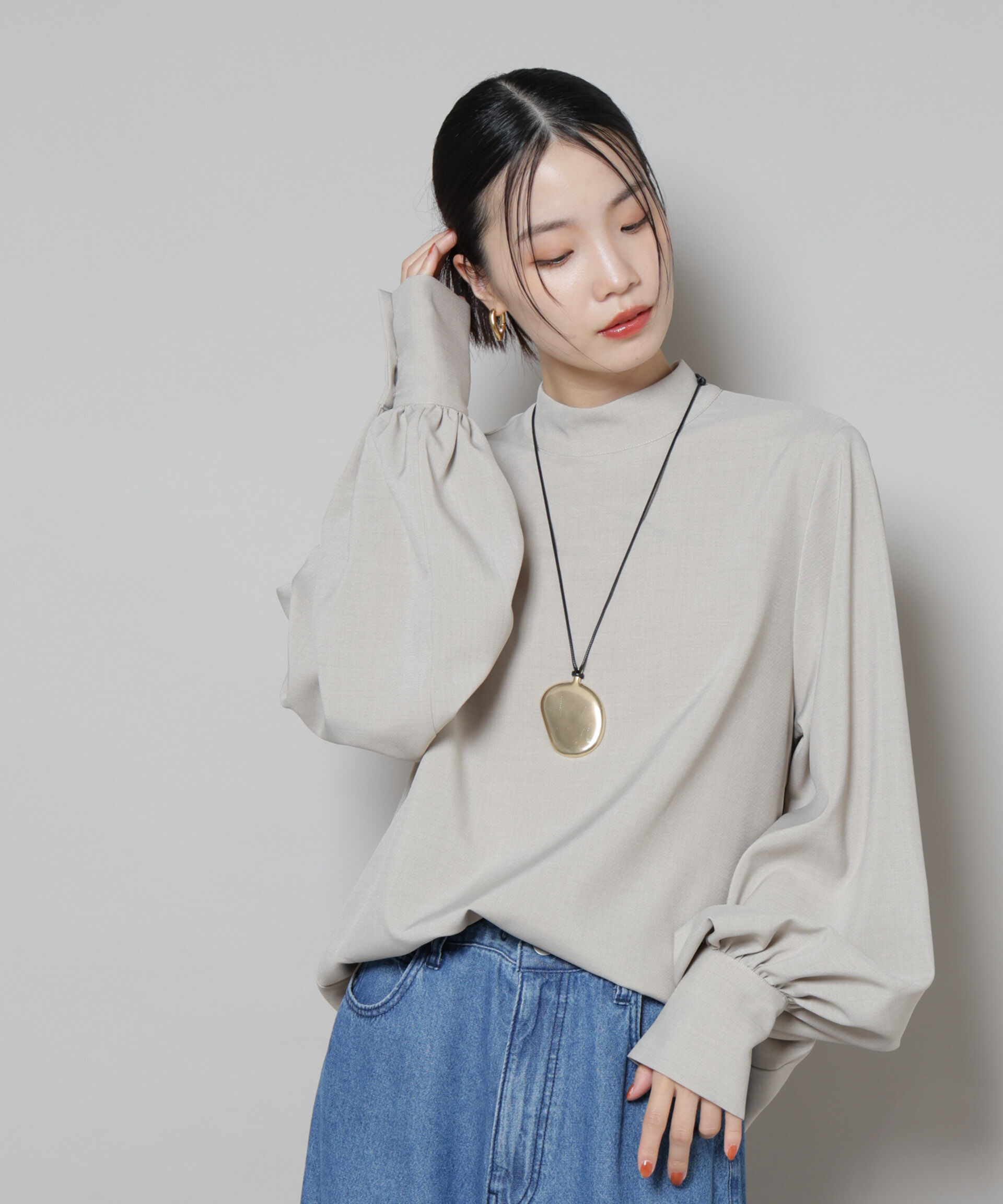 nano･universe「ボータイ取り外し可能2wayブラウス」|シャツ・ブラウス|