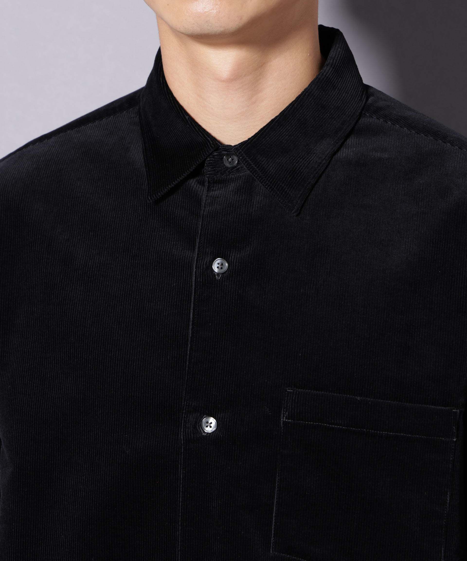 nano･universe「AIRコーデュロイ レギュラーカラーシャツ/STRETCH」|シャツ・ブラウス|