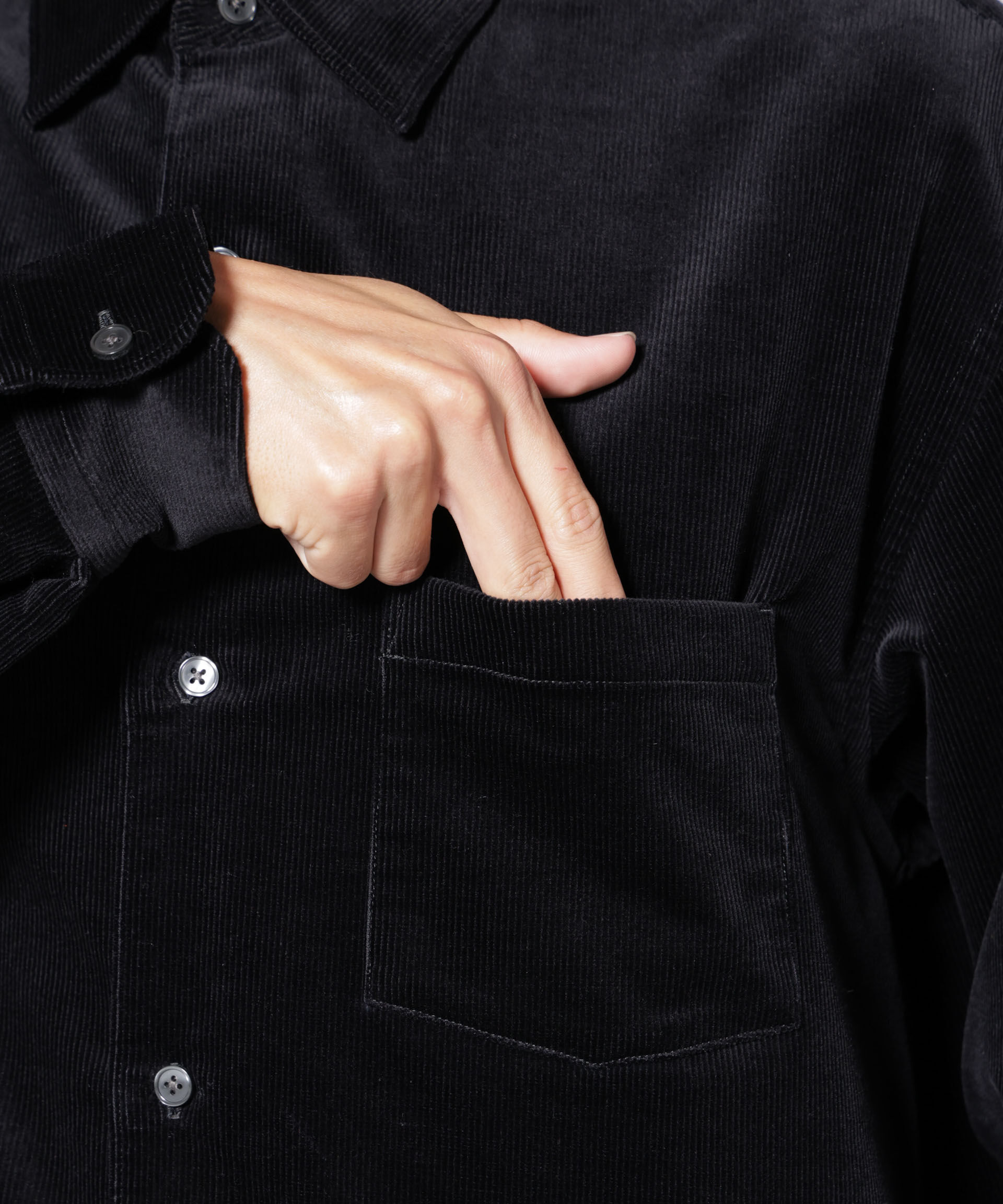 nano･universe「AIRコーデュロイ レギュラーカラーシャツ/STRETCH」|シャツ・ブラウス|