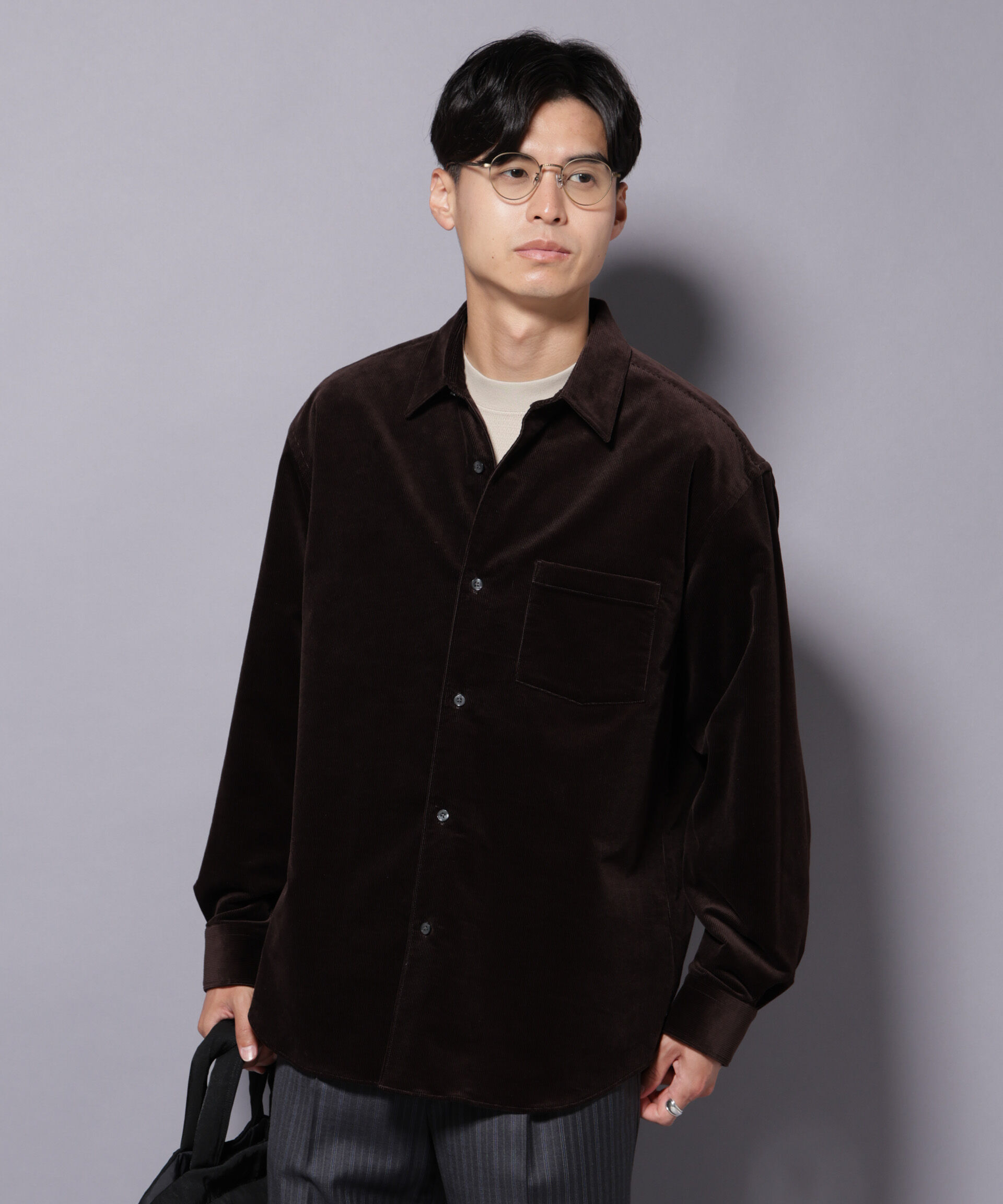 nano･universe「AIRコーデュロイ レギュラーカラーシャツ/STRETCH」|シャツ・ブラウス|