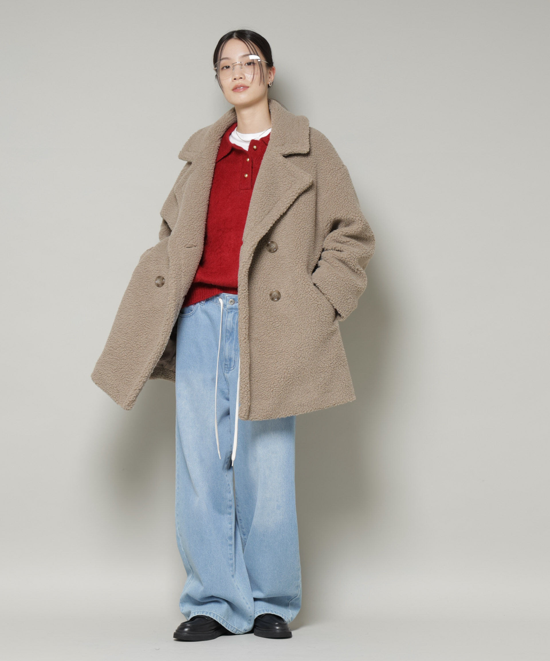 nano･universe「ボアワイドダブルボタンコート」|その他|