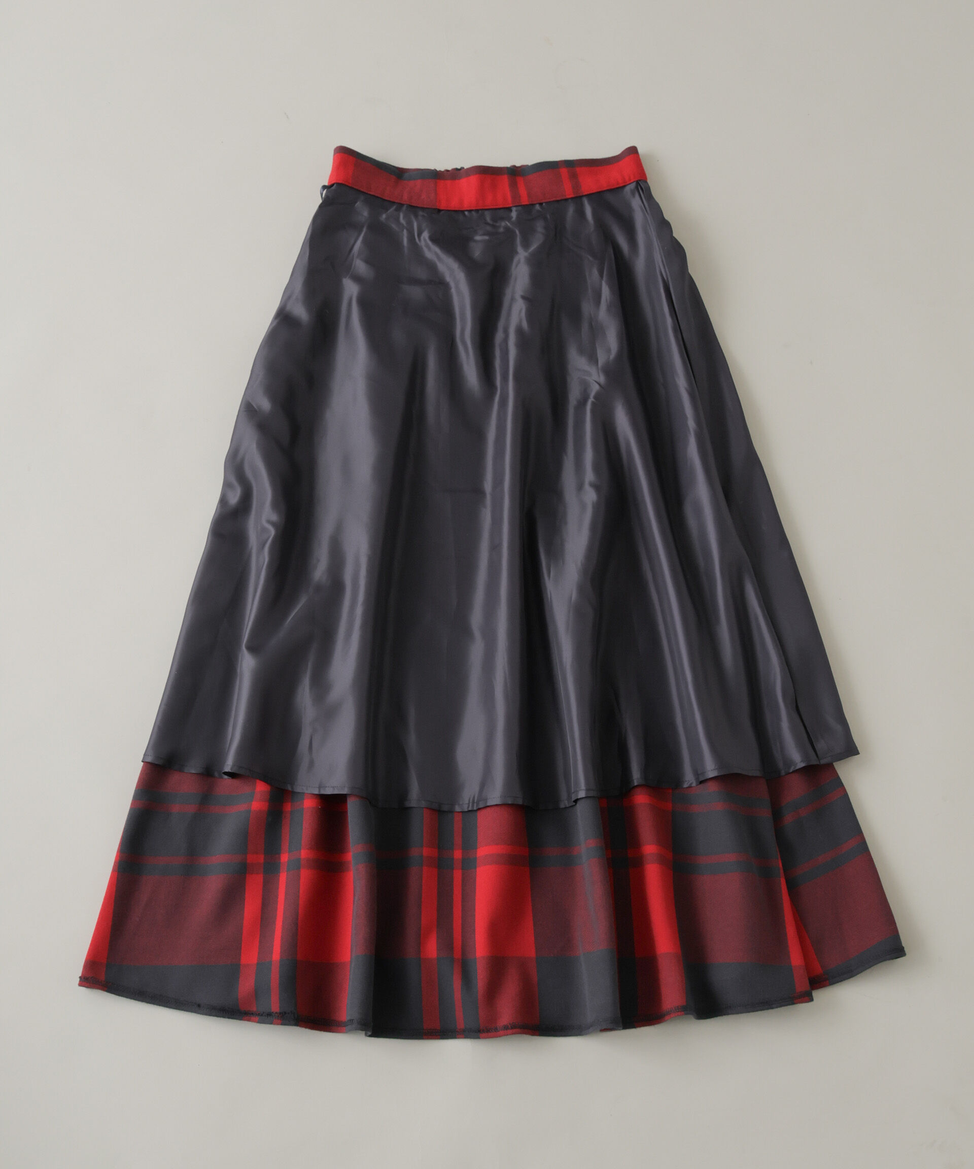 nano･universe「起毛チェックタックフレアスカート」|スカート|