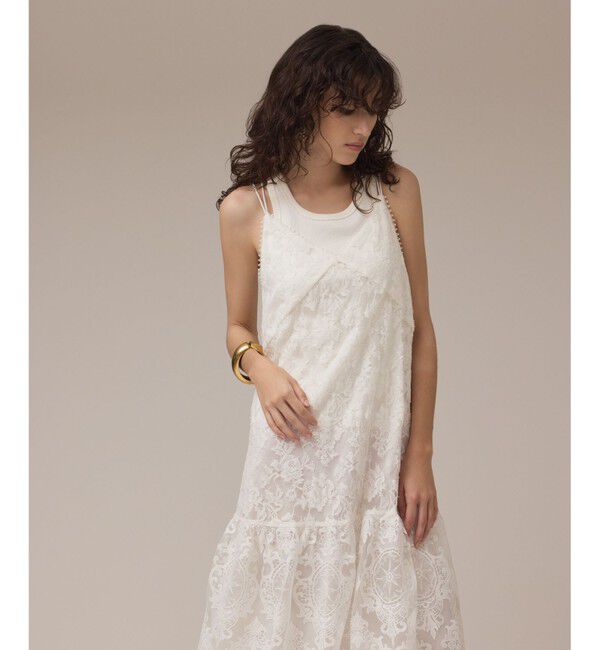 Diagram「ロゴ刺繍レースワンピース」|ワンピース|