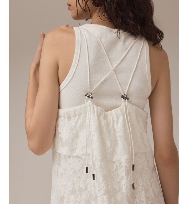 Diagram「ロゴ刺繍レースワンピース」|ワンピース|