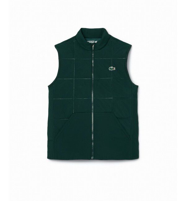 LACOSTE「撥水 UVカット UPF50 ステッチレス中綿キルティングベスト」|ダウンベスト・ベスト|