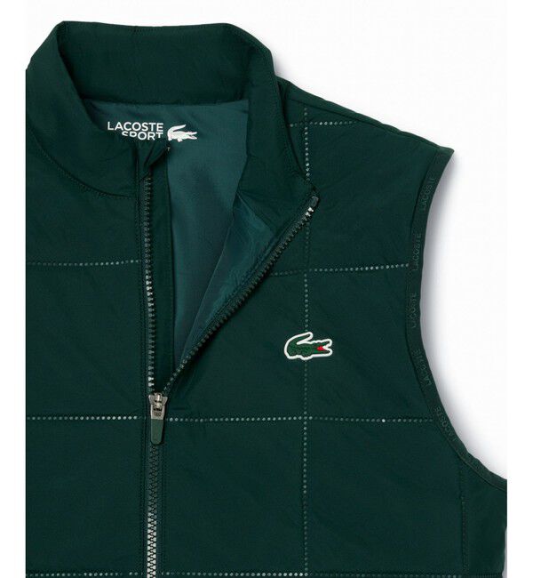 LACOSTE「撥水 UVカット UPF50 ステッチレス中綿キルティングベスト」|ダウンベスト・ベスト|