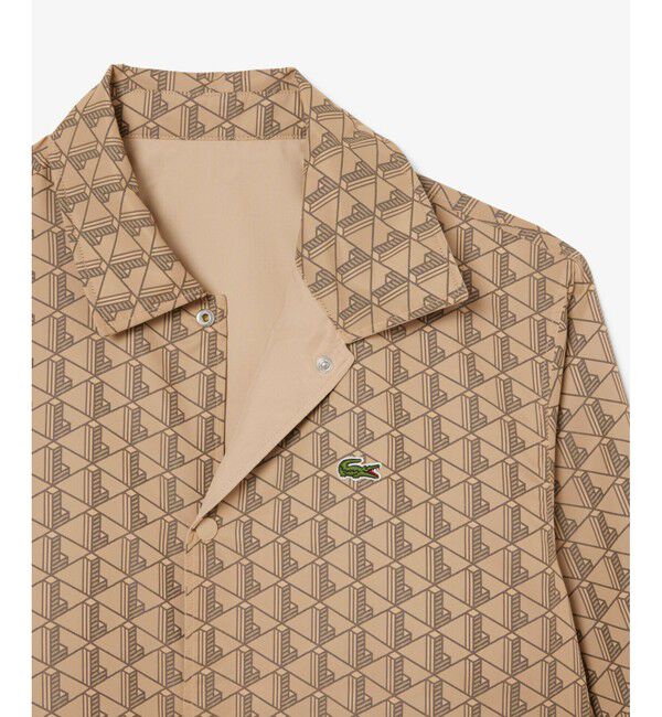 LACOSTE「撥水 リバーシブルコーチジャケット 無地&times;総柄」|ブルゾン・スタジャン|