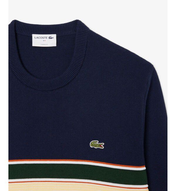 LACOSTE「フレンチメイドパネルボーダーニット」|ニット・セーター|
