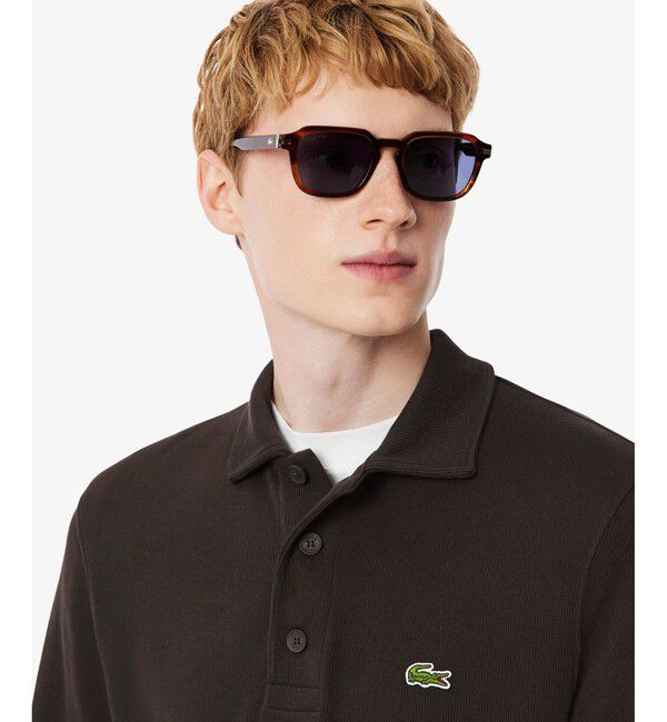 LACOSTE「コットンニットロングスリーブポロシャツ」|ニット・セーター|