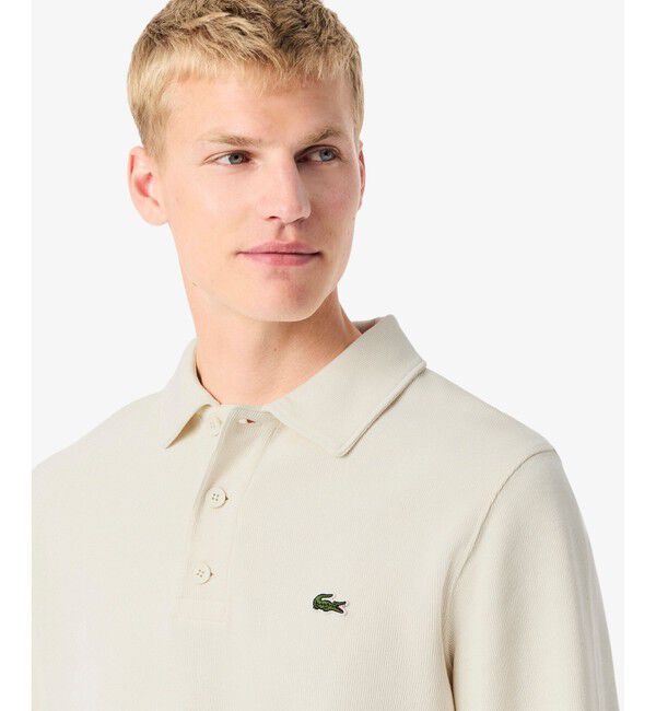 LACOSTE「コットンニットロングスリーブポロシャツ」|ニット・セーター|
