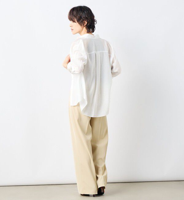 NOLLEY'S sophi「《セットアップ対応》シアーローン２WAYシャツ」|シャツ・ブラウス|