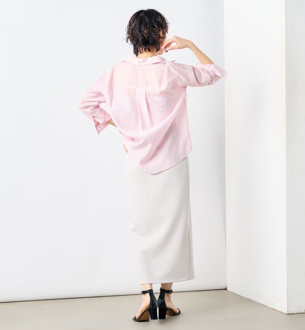 NOLLEY'S sophi「《セットアップ対応》シアーローン２WAYシャツ」|シャツ・ブラウス|