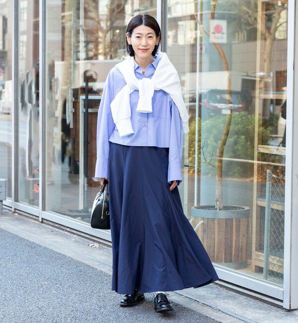 NOLLEY'S「【WEB＆一部店舗限定色アイテム】ウォッシャブルヴィンテージタフタマチ入りマキシスカート」|スカート|