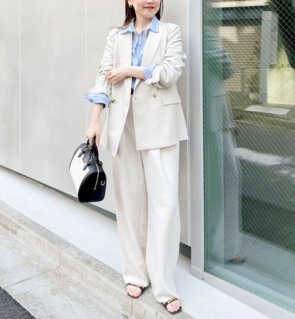 NOLLEY'S sophi「《セットアップ対応》ウォッシャブルスラブオックスダブルジャケット」|テーラードジャケット|