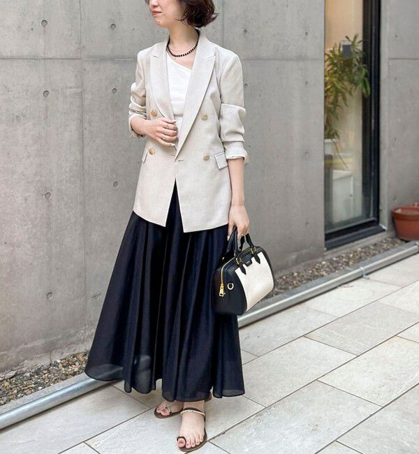 NOLLEY'S sophi「《セットアップ対応》ウォッシャブルスラブオックスダブルジャケット」|テーラードジャケット|