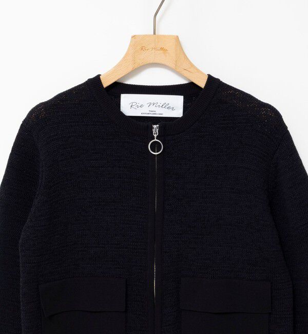 Rie Miller「《手洗い可能》テープヤーンZIP UPカーディガン」|カーディガン|