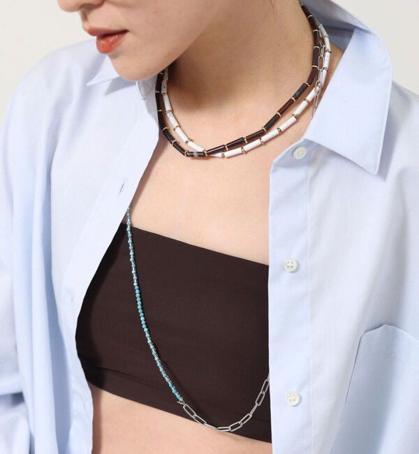 grace grace「【grace grace/グラスグラス】チューブ天然石ネックレス」|ネックレス|