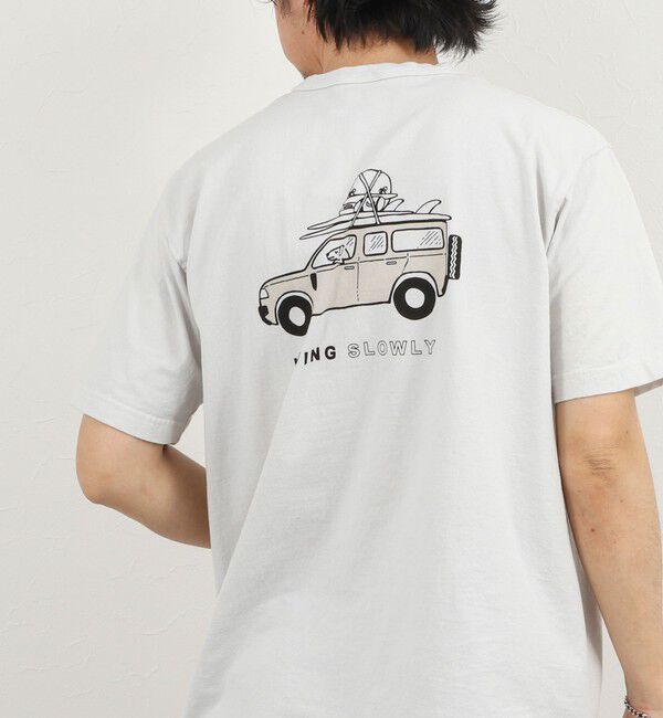NOLLEY'S goodman「別注 SLOWLY WAGON バックプリントTシャツ 26SS」|Tシャツ・カットソー|ライトグレー