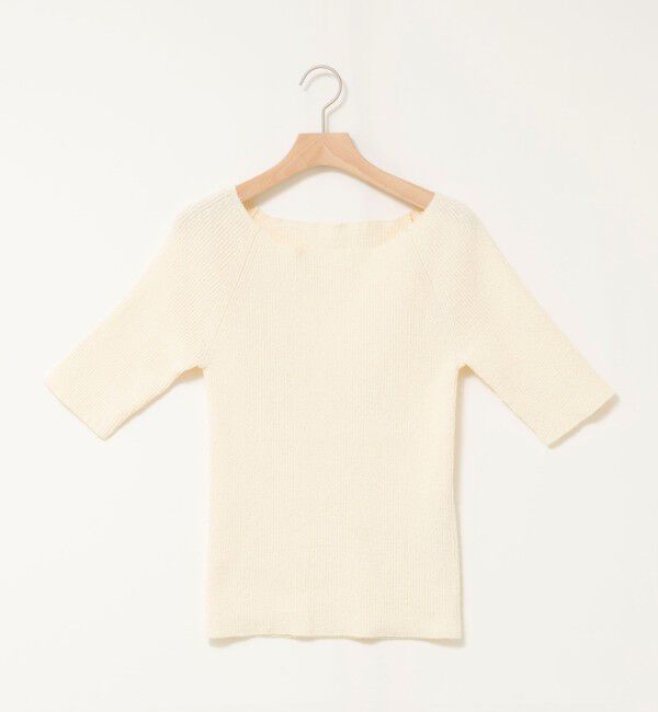 MAQWEL「《手洗い可能》ブークレ5分袖ニット」|ニット・セーター|