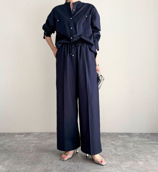 fredy emue「《セットアップ対応》TRイージーストレートパンツ」|チノ|ネイビー