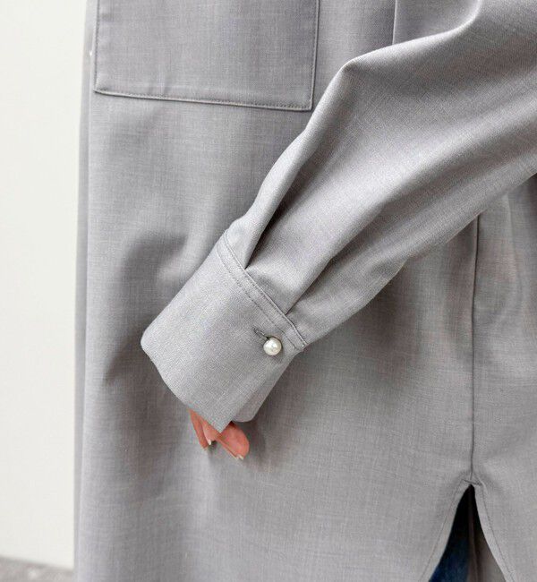 fredy emue「《セットアップ対応》TRパール釦バンドカラーシャツ」|シャツ・ブラウス|