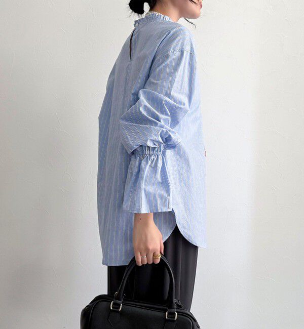 fredy emue「袖フレアストライプシャツ」|シャツ・ブラウス|