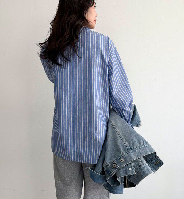 fredy emue「袖フレアストライプシャツ」|シャツ・ブラウス|