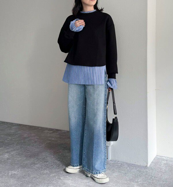 fredy emue「袖フレアストライプシャツ」|シャツ・ブラウス|