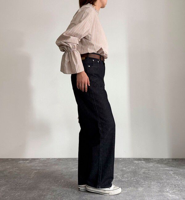 fredy emue「袖フレアストライプシャツ」|シャツ・ブラウス|