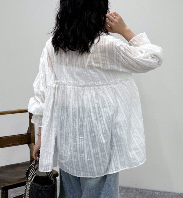 fredy emue「コットンギャザーオーバーブラウス」|シャツ・ブラウス|