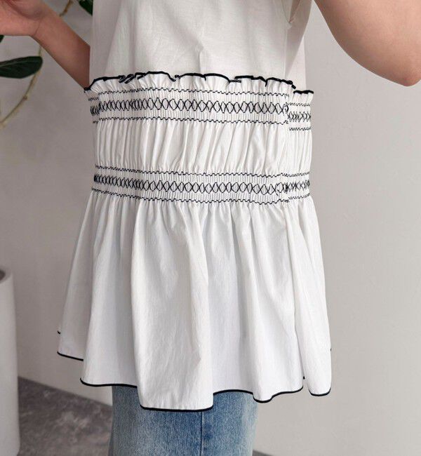 fredy emue「スモッキングフレンチプルオーバー」|Tシャツ・カットソー|