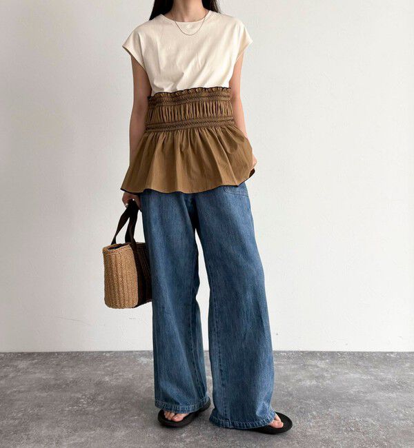 fredy emue「スモッキングフレンチプルオーバー」|Tシャツ・カットソー|