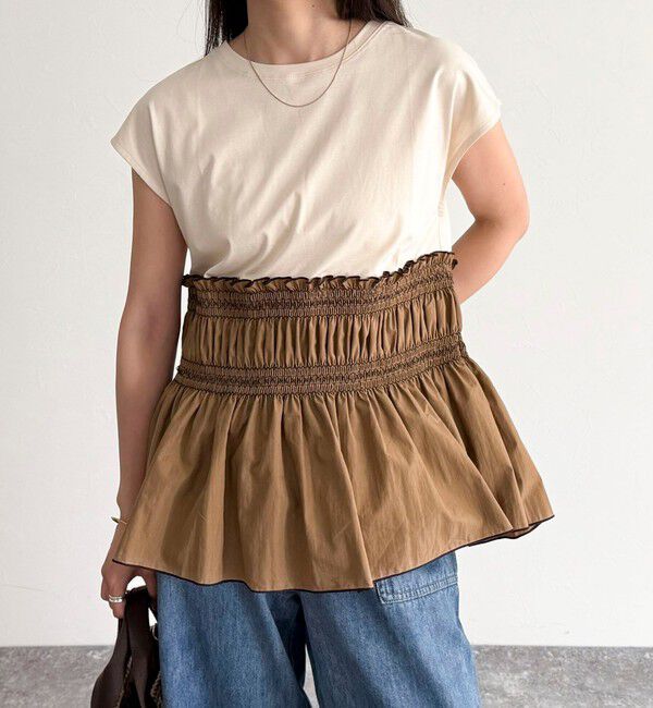 fredy emue「スモッキングフレンチプルオーバー」|Tシャツ・カットソー|