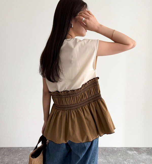 fredy emue「スモッキングフレンチプルオーバー」|Tシャツ・カットソー|