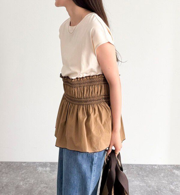 fredy emue「スモッキングフレンチプルオーバー」|Tシャツ・カットソー|