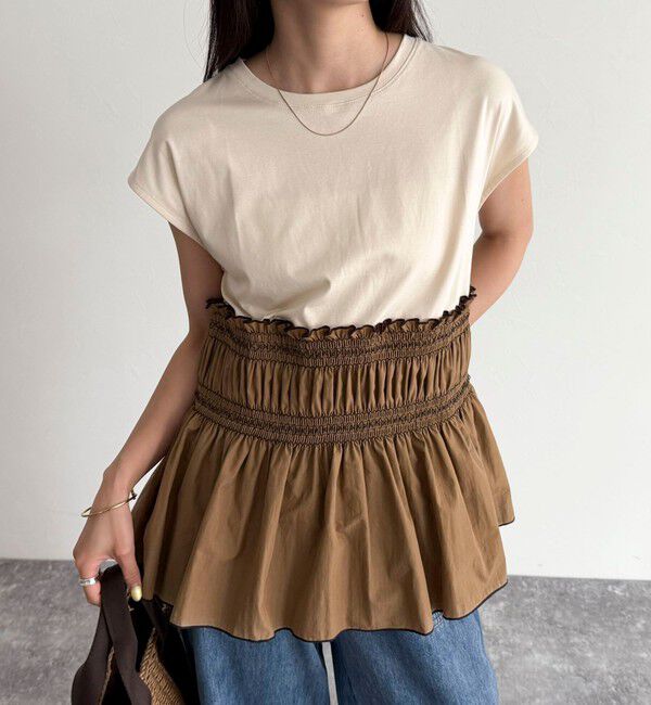 fredy emue「スモッキングフレンチプルオーバー」|Tシャツ・カットソー|