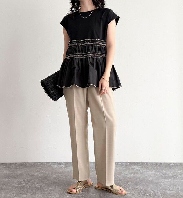 fredy emue「スモッキングフレンチプルオーバー」|Tシャツ・カットソー|