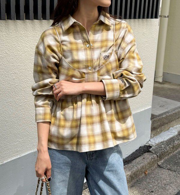 fredy emue「オンブレーチェックシャツブルゾン」|シャツ・ブラウス|
