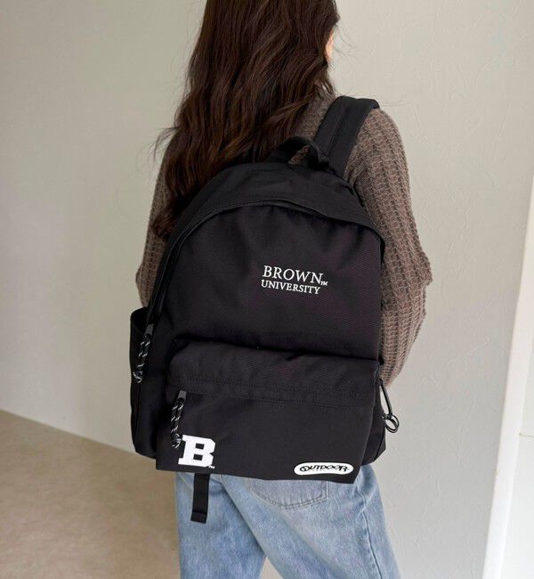 fredy emue「【OUTDOOR PRODUCTS /アウトドアプロダクツ】College刺繍リュックサック」|リュック|ブラック