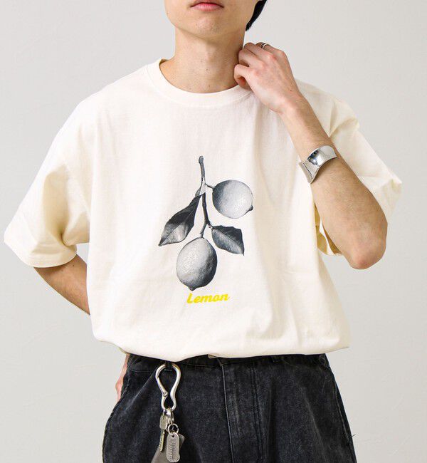 GLOSTER「【モノトーン果実図鑑】フルーツプリントTシャツ」|Tシャツ・カットソー|