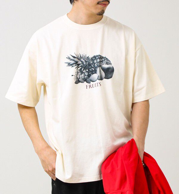 GLOSTER「【モノトーン果実図鑑】フルーツプリントTシャツ」|Tシャツ・カットソー|