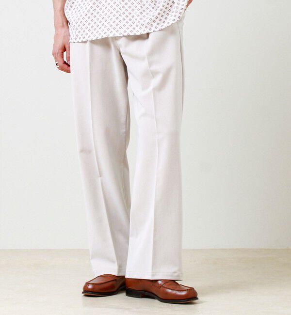 GLOSTER「【美シルエット】ミディアムストレート フレアパンツ」|チノ|