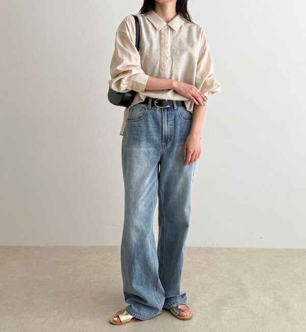 fredy emue「リネン混シアースラブブラウス」|シャツ・ブラウス|