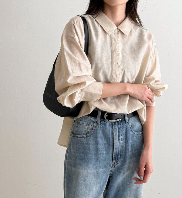 fredy emue「リネン混シアースラブブラウス」|シャツ・ブラウス|
