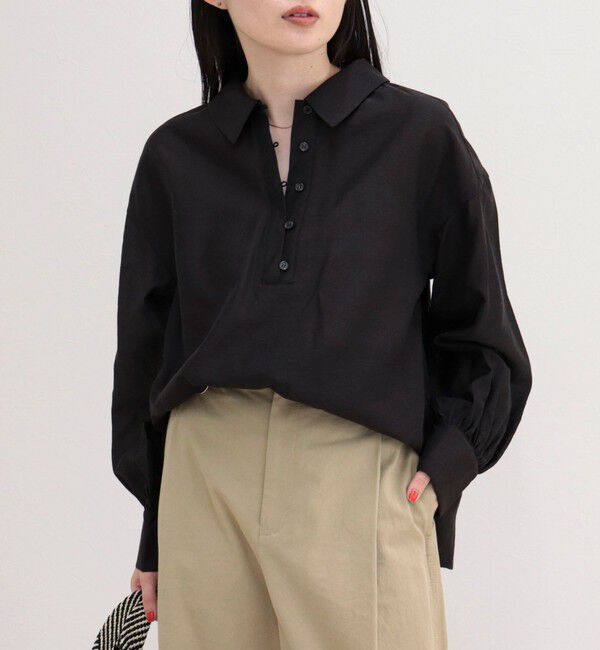 fredy emue「リネン混シアースラブブラウス」|シャツ・ブラウス|