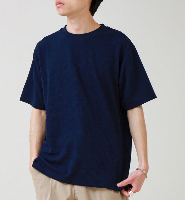 GLOSTER「【立体感素材】フクレジャガード 半袖Tシャツ」|Tシャツ・カットソー|