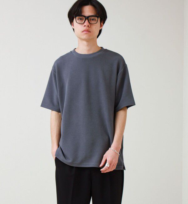 GLOSTER「【立体感素材】フクレジャガード 半袖Tシャツ」|Tシャツ・カットソー|