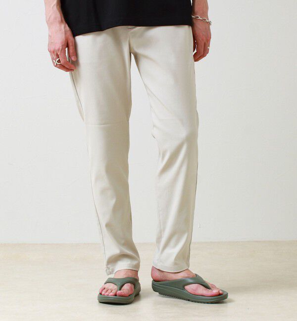 GLOSTER「【快適ストレッチ】flexibleイージーパンツ」|チノ|グレーベージュ
