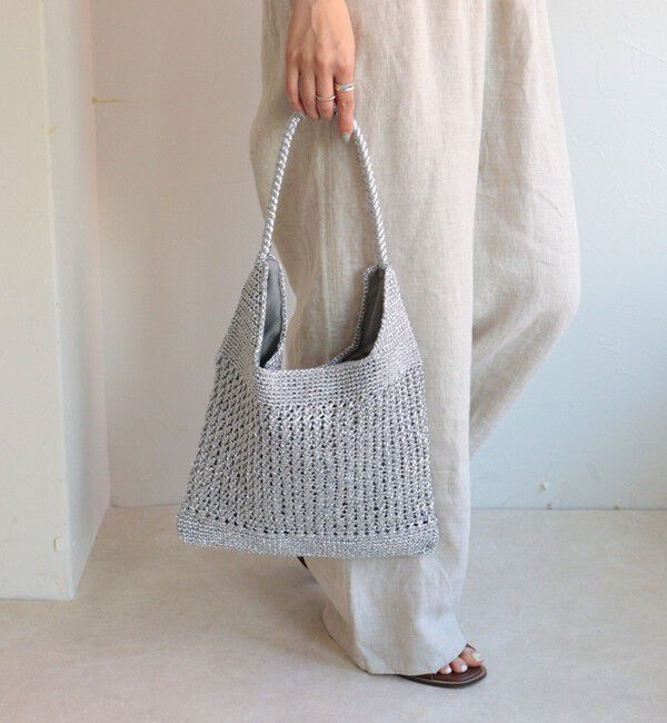 fredy emue「メタリックコード柄編みワンハンドルバッグ」|ショルダー・メッセンジャー|